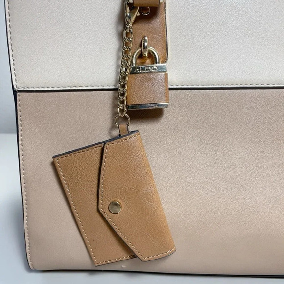 Aldo Retriever Tote Bag Faux Leather Camel  Color - Picture 5 of 16